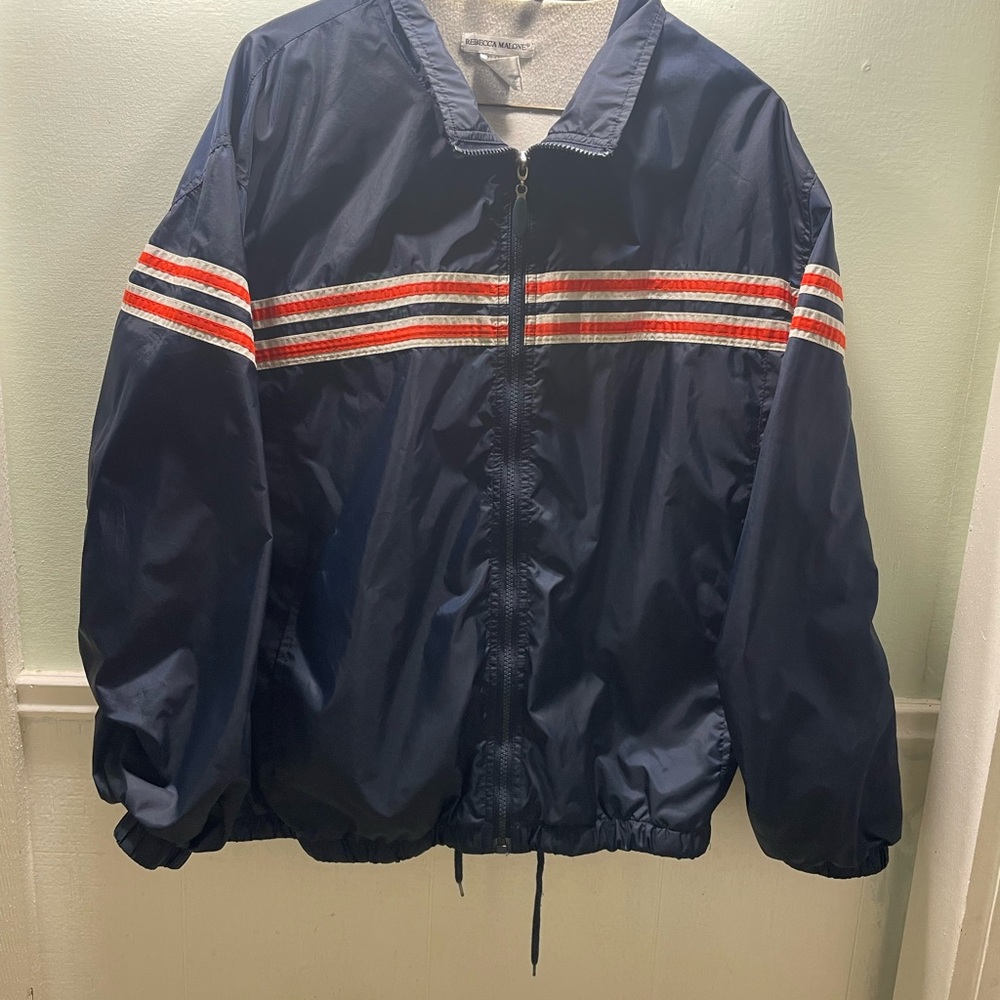 Rebecca Malone Navy Jacket with Red and White Accents